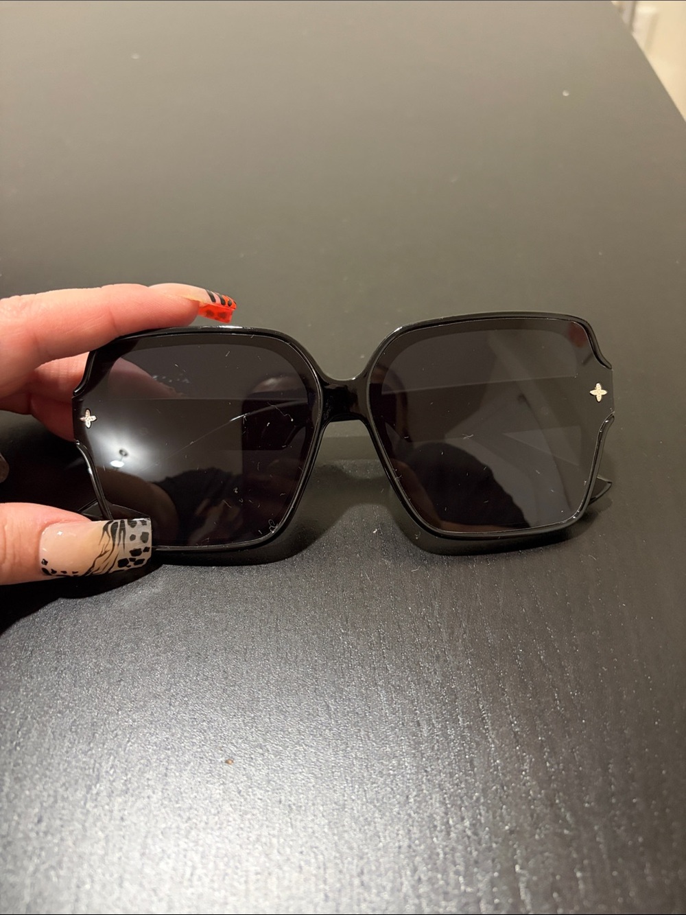 LV Monogram Accent Black Square Sunglasses Brand New! - Picture 2 of 7